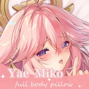 Anime Genshin Impact Yae Miko Double-Sided Print Hing Body Pillowcase Otaku Cosplay Pillow Cover