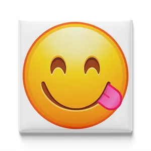 Smiling Face Licking Lips Emoji Magnet