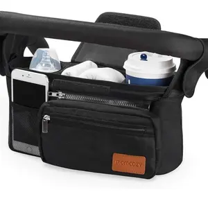 Universal Stroller/Walker Organizer with Insulated Cup Holder Detachable Phone Bag & Shoulder Strap