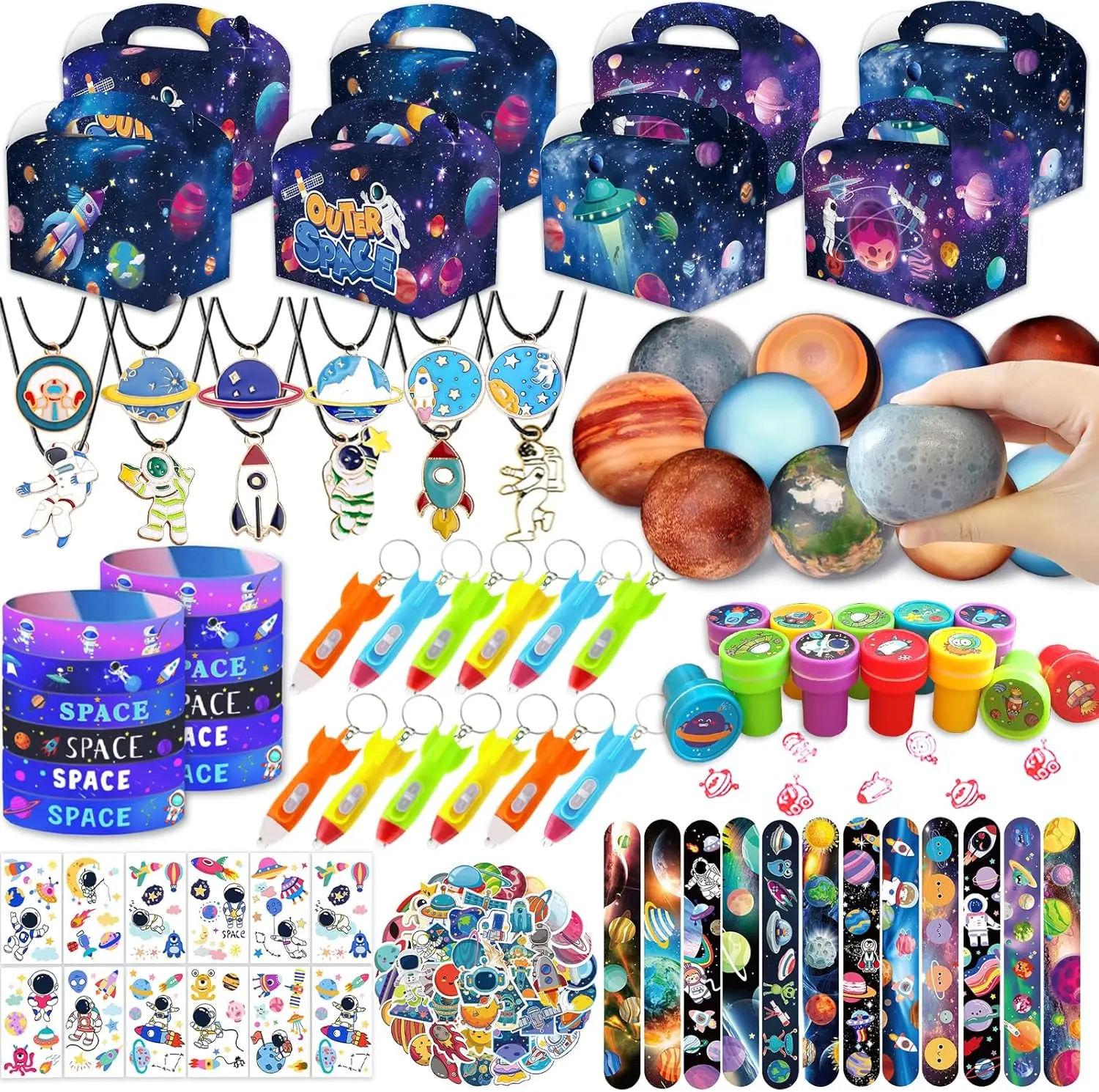 151Pc Space Party Favors for Kids – Galaxy Birthday Party Decorations & Outer Space Party Supplies Kit