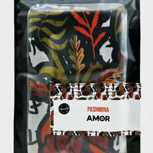 Pashmina Scarf - Clothing Accent with Vibrant Leaf Print and Soft Touch