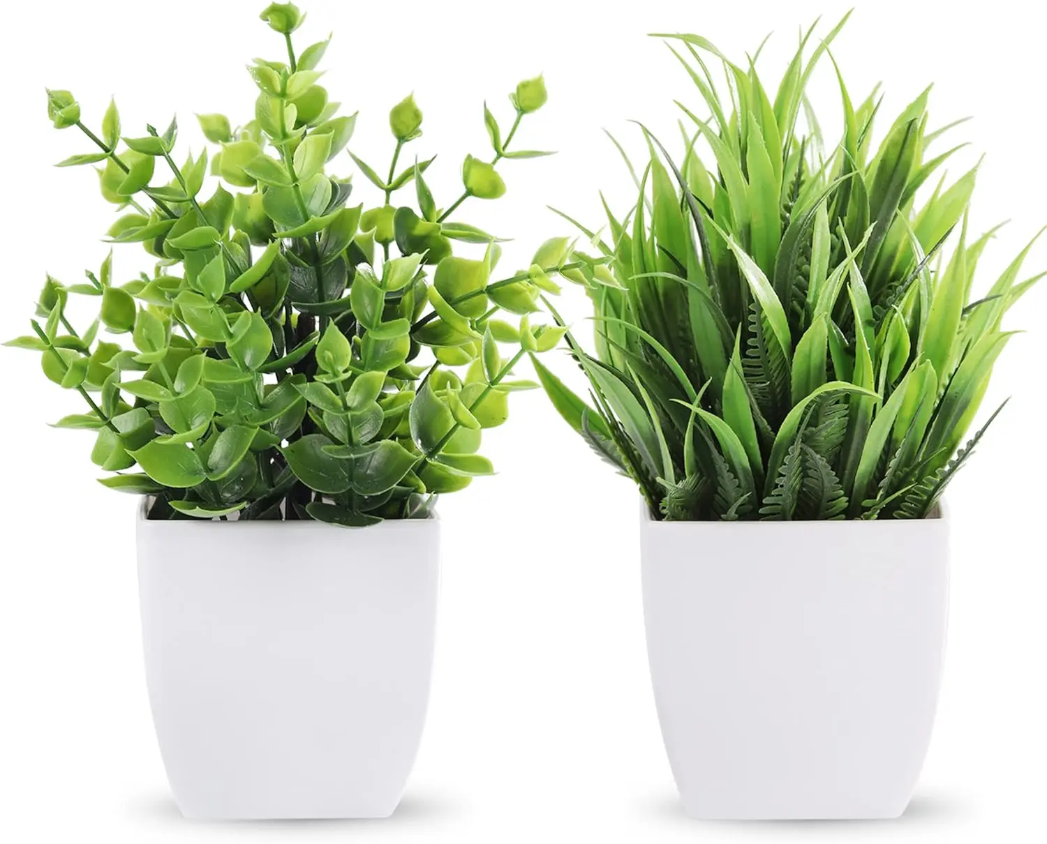 Der Rose 2-Pack Lightweight Mini Artificial Potted Plants - Indoor Plants, Bathroom Decor, Decoration Items for Dorm Wardrobe, Flower Arrangement Ornaments (summerwins Mid Year Sale)