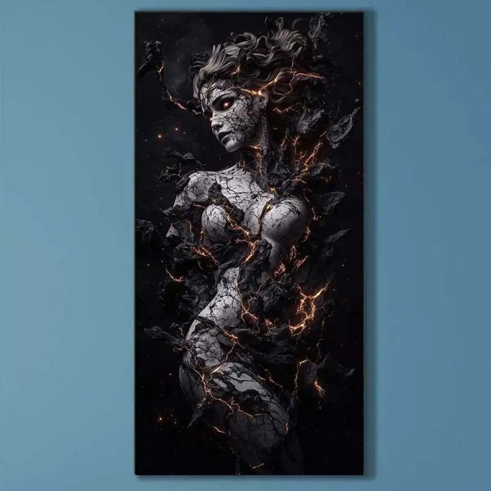 5D DIY Full Drill Round Diamond Painting - Diamond Painting Kit Shattered Statue Mosaic Canvas DIY Wall Art, Home Wall Decoration, Galaxy Diamond Pattern Design