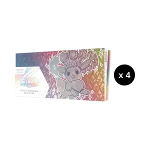 [SEALED CASE] Pokemon English Prismatic Evolutions Super-Premium Collection Case - 4 SPCs Factory Sealed