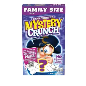 Cap'n Crunch's Mystery Crunch Sweetened Corn & Oat Cereal Family Size 22.1 oz No Artificial Colors Flavors or Preservatives
