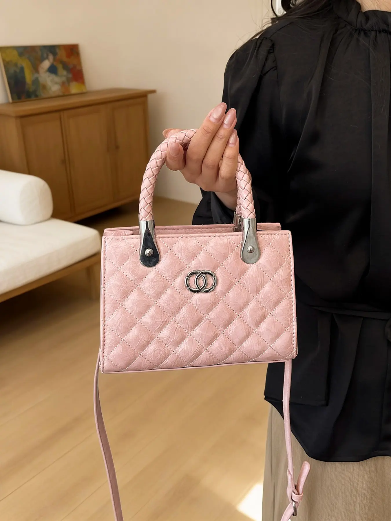 Unique Design Rhombus Handbag 2026 New Spring Summer Fashion Versatile Crossbody Shoulder Bag, Stylish and Practical Accessory, Fashionable Handbag, Fashionable Purse