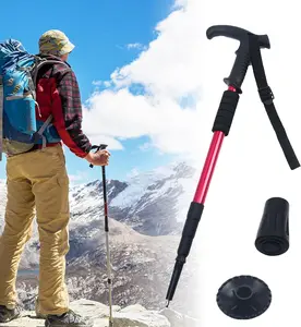 Retractable Trekking Pole Aluminum Alloy Walking Poles Portable Hiking Pole Suitable for Outdoor Activities Such as Mountaineering,Traveling,and Cross-Country Running