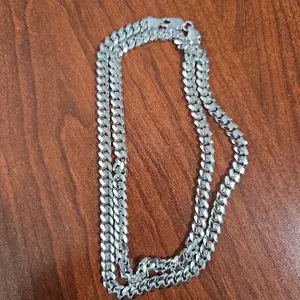 22" long  and 5.5 mm thickness 925 silver chain man necklace
