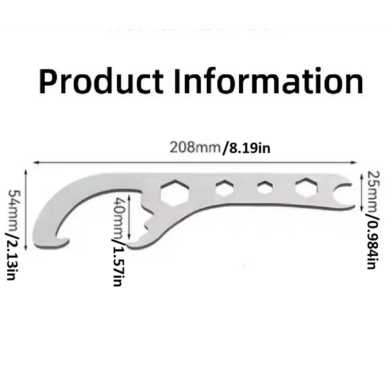 1 PCS Utensils Bucket Lid Manual Opener - Multi-Function Adjustable Wrench, Portable, Sturdy Durable, Easy Leverage for Home, Industrial Paint Cans, Drums, Containers