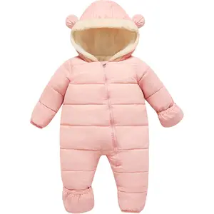 X-GCS06  Baby Snowsuit 0-24 Months Winter Clothes Infant Boy Girl Puffer Jacket Newborn One Piece Coat with Hooded