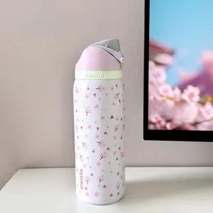 [PRE-ORDER SHIPPING 15-20DAYS] 24/32oz Stainless Steel Cherry Blossoms Insulated Water Bottle with FreeSip Style 1:1 Replica –  Reusable Hydration Bottle for Gym, Travel & Women's Day Gift