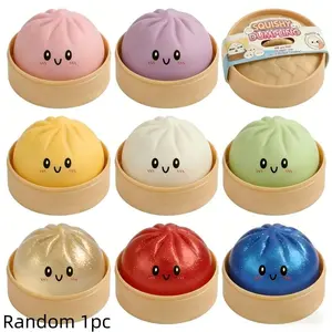 Glitter Dumpling Squishy Toy, Colorful Stress Relief Sensory Toy, Soft Slow-Rebound Toy, Perfect for Parties and Gifts