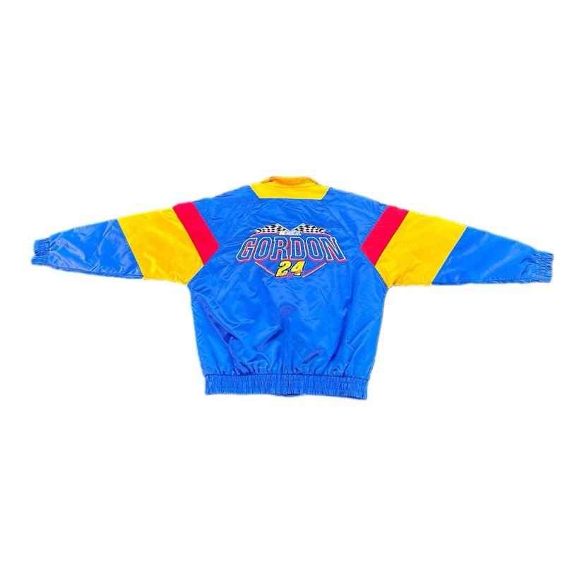 Vintage 90s Nascar Jeff Gordan Nutmeg Racing Jacket Mens Large #24 DuPont