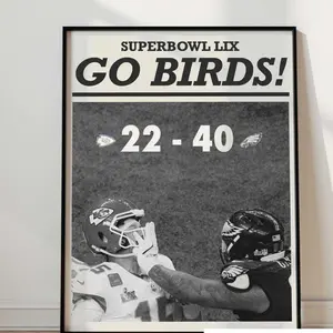 Philadelphia Poster, Eagles Super Bowl, Super Bowl 59, Posters, Wall Art, Jalen Hurts, Saquon Barkley, Football, Patrick