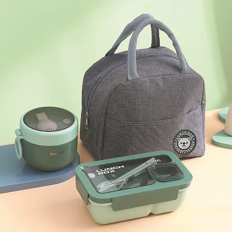 850ML green [lunch box+cup+bag]