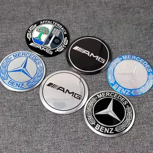 4Pcs 56mm Car Wheel Hub Decal Stickers Rim Decorative Accessories Decal For Cars For Mercedes Benz AMG W204 W205 W203 W211 W212 W213 W201 W210 W124 W126 W140 W168 W169 W176 W190 W202 W220 W221 W222