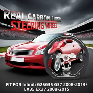 led Steering Wheel With Replacement Trim Fit for Infiniti G25 G35 G37 2008-2013 EX35 EX37 2008-2015 Automotive Car Steering Wheel white  steering  wheel carbon  fiber  hood Leather Wheel Cover for GMC breathable ultra thin fit