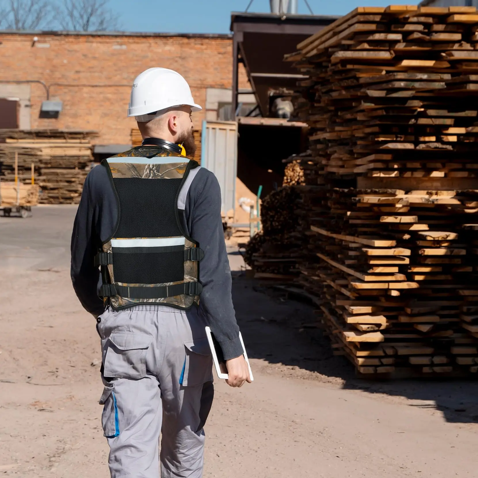 MELOTOUGH Tool Vest for Men Reflective Safety Vest with Adjustable