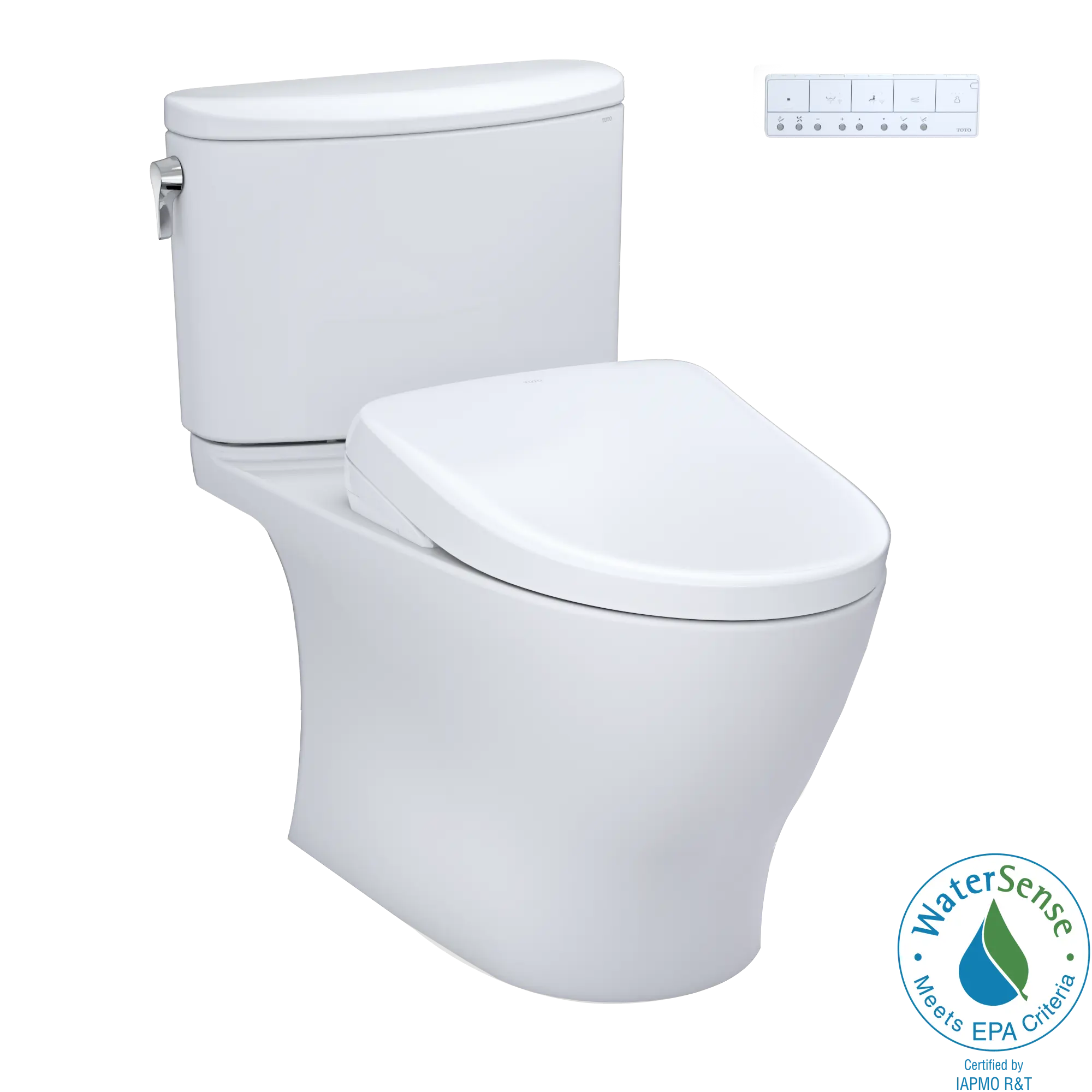 TOTO WASHLET+ Nexus 1G Two-Piece Elongated 1.0 GPF Toilet with S7A Contemporary Bidet Seat, Cotton White - MW4424736CUFG#01, MW4424736CUFGA#01