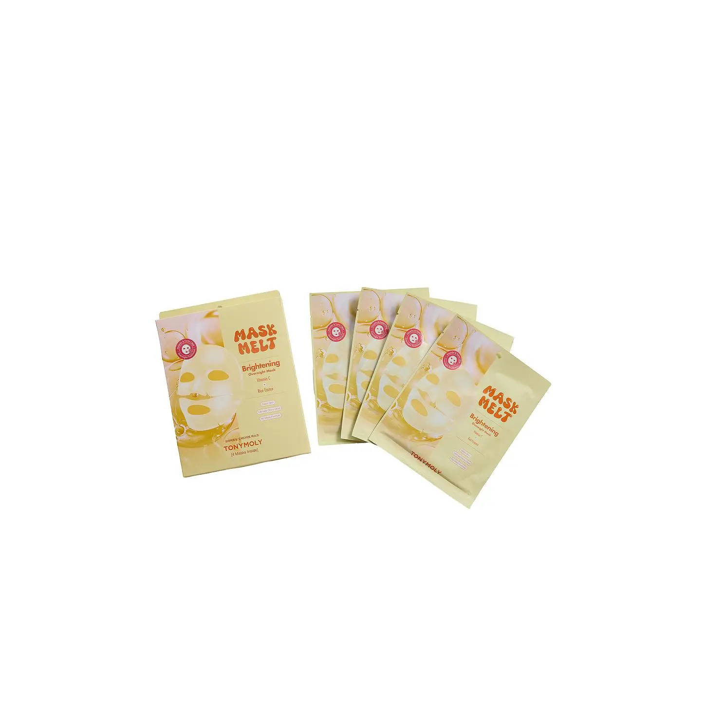 TONYMOLY Mask Melt Brightening Overnight Hydrogel Mask 4pc.