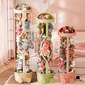 Acssories 1 "67.7" inch storage bucket with zipper - Plastic Storage Bin - PET material - perfect home organizer and birthday gift - pink, white, green, ideal as Christmas decoration or gift