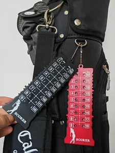 Portable 18-Hole Golf Scorecard Set with Keychain, Durable Plastic, Compact Design, Easy Carry, Perfect for Quick Golf Tracking, Compact Size