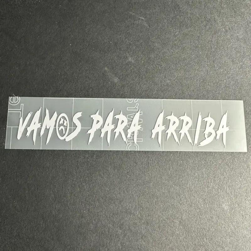 Vamos para arriba decal measuring 5.5 in wide and 1 in height