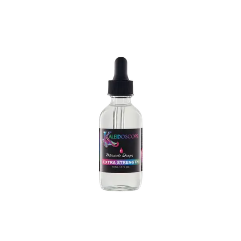 KALEIDOSCOPE Miracle Drops Extra Strength Nourishing Hair Oil - Peppermint & Tea Tree Cooling Mint Treatment, 2oz, Strengthens Strands, Boosts Growth