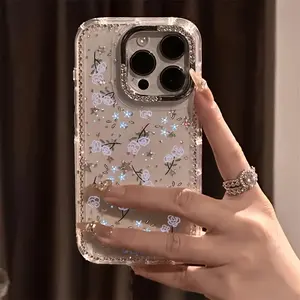 A New Luxurious Phone Case Adorned with Rhinestones, Featuring a Clear, Sparkling Star Design That Protects Against Drops for Various for Iphone17/16/15/14/13/12.