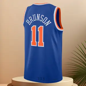 Men's Classic-Design Sleeveless stitched Basketball Jerseys Blue shirt