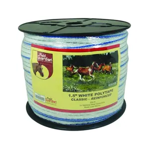 Field Guardian 636300 Classic Reinforced 1.5 in. White Polytape - Fence Tape for Horse Fencing, 10 lbs, 12 x 12 x 9 in, Highly Visible