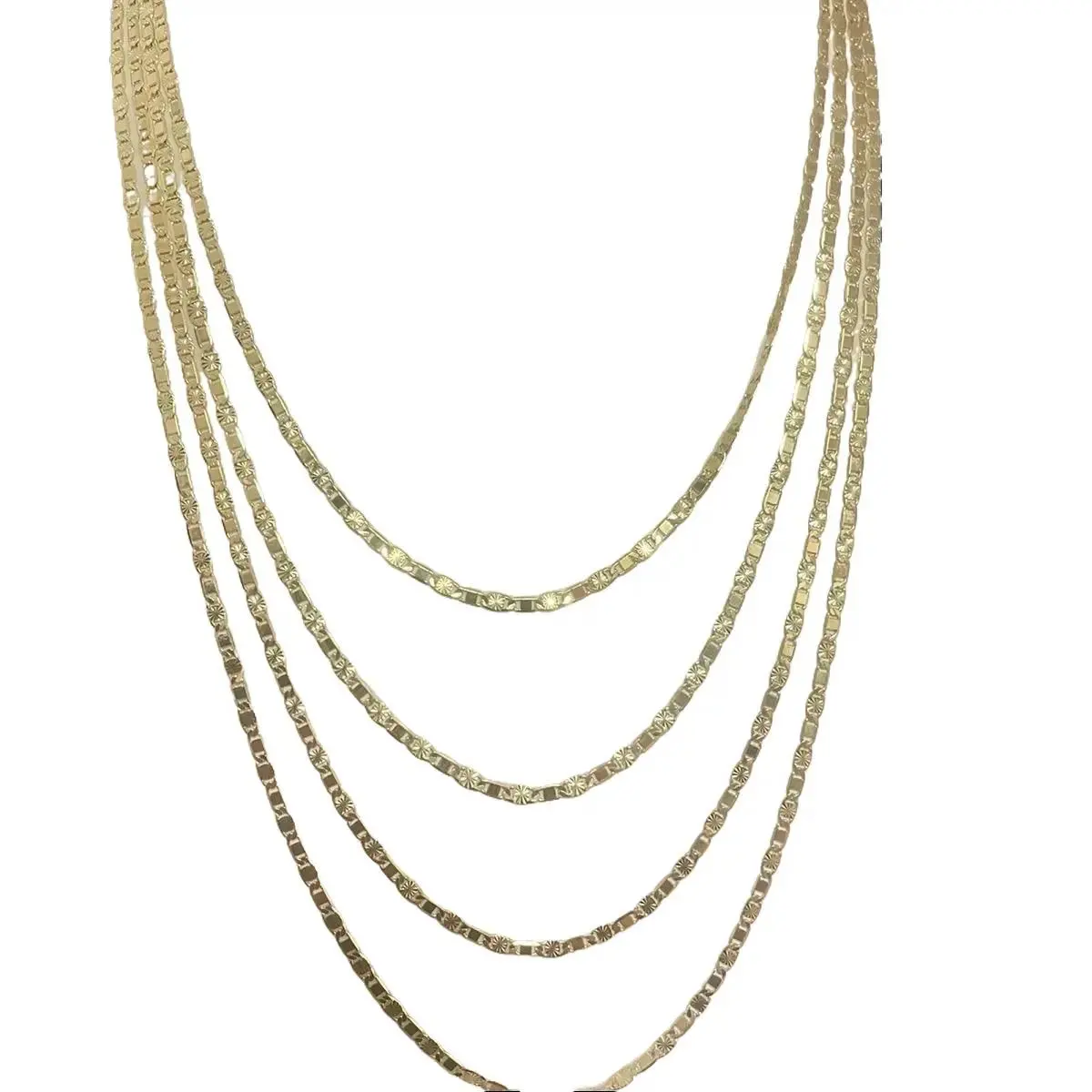 18k Gold Plated Diamond Cut Necklace - Durable Water-Resistant Hypoallergenic 18-24" Long-Lasting Finish Luxurious Look Versatile Accessory