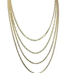 18k Gold Plated Diamond Cut Necklace - Durable Water-Resistant Hypoallergenic 18-24" Long-Lasting Finish Luxurious Look Versatile Accessory