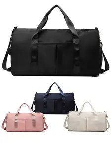 Large Capacity Waterproof Travel Bag, Dry-Wet Separation Pockets, Adjustable Shoulder Straps, Multifunctional Sports Gym Bag