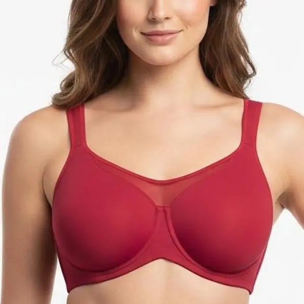 HSIA Cool Cardi Comfort Bra Plus Size Underwire Non-padded Ice Silk Bra Smoothing Wide Strap Full Coverage Summer Bra for Big Busted Women Unlined Minimizer BraT-shirt Bra Cooling Bra