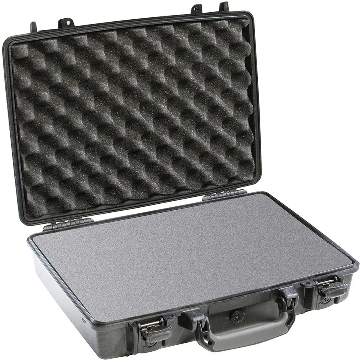 Pelican 1470 Attache Style Small Computer Watertight Hard Case with Foam Insert - Black