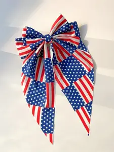 American Flag Bow Hair Clip, Independence Day Party Accessory, Kids & Adults Hair Decoration, Spring Clips, Headwear