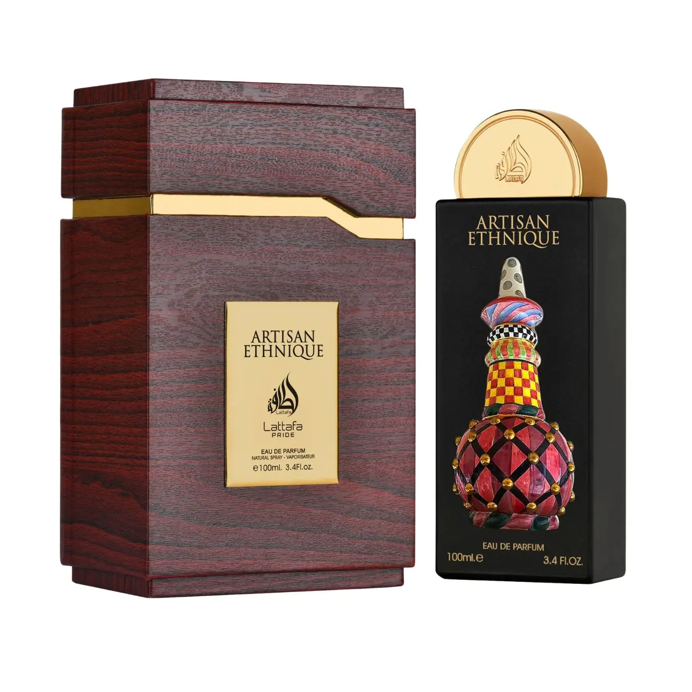 Lattafa Pride Artisan Ethique Unisex Arabian EDP Spray 100ml (3.4 fl.oz) - Regular Edition, Amber Warm Spicy, Warm Spicy and Woodsy Tones, Vanilla Perfume with Balsamic Mix, Elegant Adult Fragrance, Adults, Amber Vanilla Perfume, Men's Fragrance