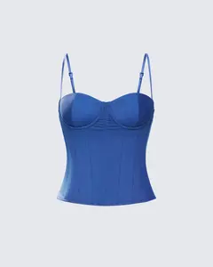 Shaelin Slate Mesh Corset Top