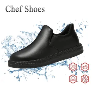 Chef's work shoes,wide toe chef shoes - anti slip, oil proof, waterproof design, one foot kick, with reflective strips, Comfortable,easy to clean, suitable for kitchen, nursing, gardening, and catering work