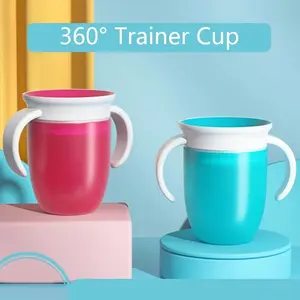 Kids' 360 Trainer Cup, 6oz Baby Water Cup, Silicone Drinking Cup with Handle, Ideal for Toddlers & Children Learning to Drink