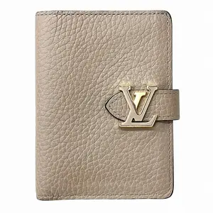 Pre-owned Louis Vuitton Calfskin Small Leather Goods LV Vertical Wallet Compact Taurillon Wallet