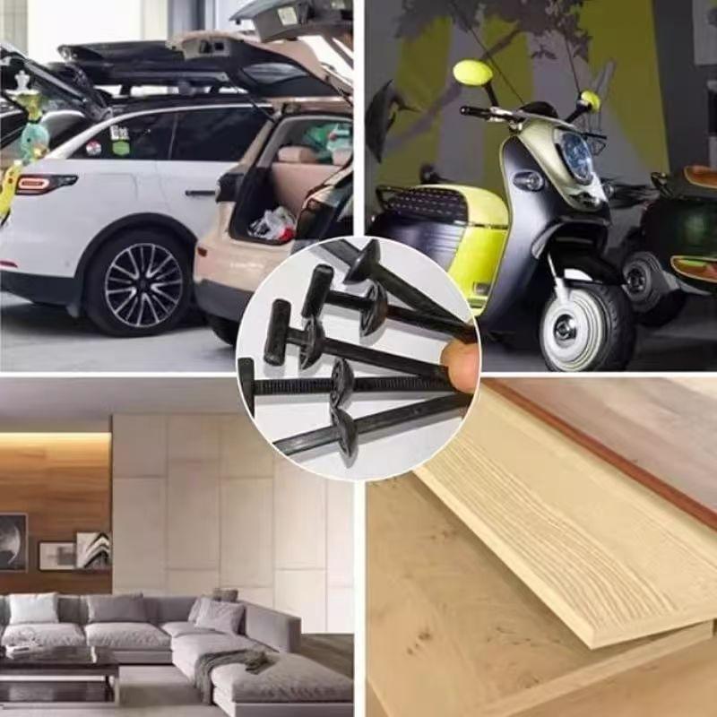 100 universal nylon clip fasteners, multifunctional plastic cable tie tool suitable for automotive repairs, everyday maintenance, and multi-scene applications, heavy-duty self-locking nylon clip mounting base