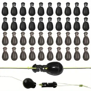 25pcs Quick Change Fishing Beads - Durable ABS Connectors for Easy Tackle Adjustments, Black