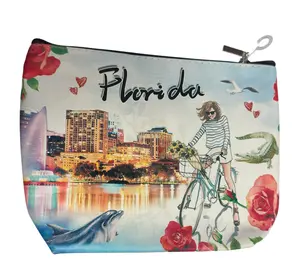 FLORIDA Necessaire Pouch for Makeup, Medicines, and First-Aid Items