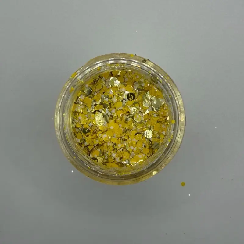 Sunflower Meadows Glitter Mix | Yellow & Gold Chunky Glitter | Solvent Resistant & High Quality Craft Glitter