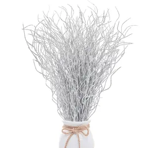 50 Piece Artificial Glitter Stem Decorations, 34 Cm Fake Christmas Tree Picks, DIY Wreath Crafts Gift Holiday Home Decoration ()