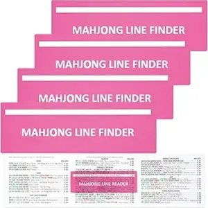 4pcs Portable Mahjong Line Finder, Mahjong Rules Assistant Reader, Beginner-Friendly Mahjong Accessories, Essential Mahjong Tools for New Players