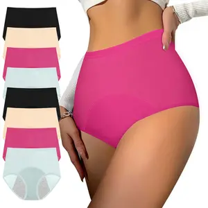 Morelect 8 Pack Women's High Waist Period Panties | Leak-Proof Protection & Breathable Mesh, Soft Comfort Fit for Everyday & Nighttime Wear | Full Coverage Underwear