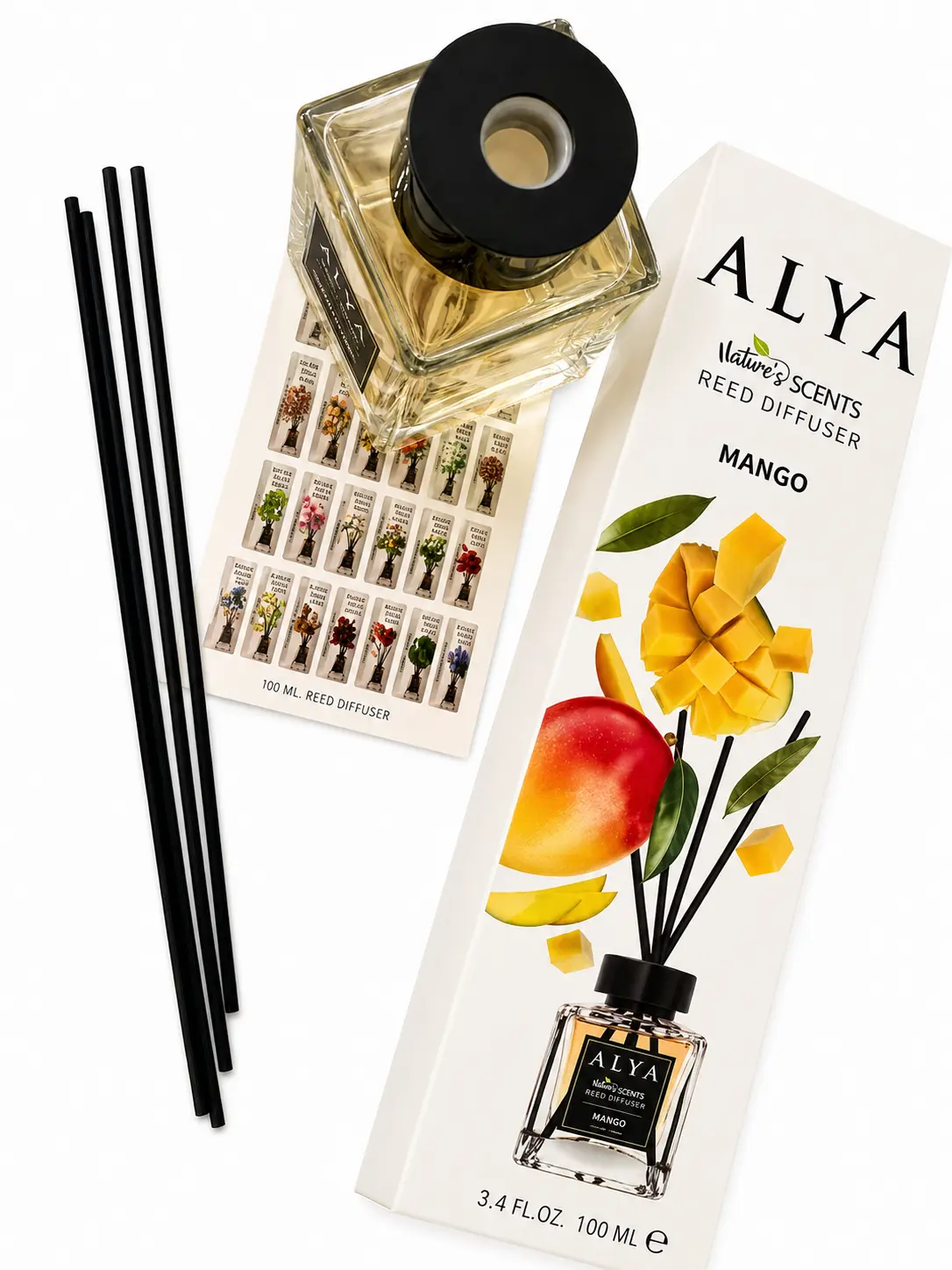 Alya Reed Diffuser Nature's Scents 3.4 FL OZ 100 ML Mango